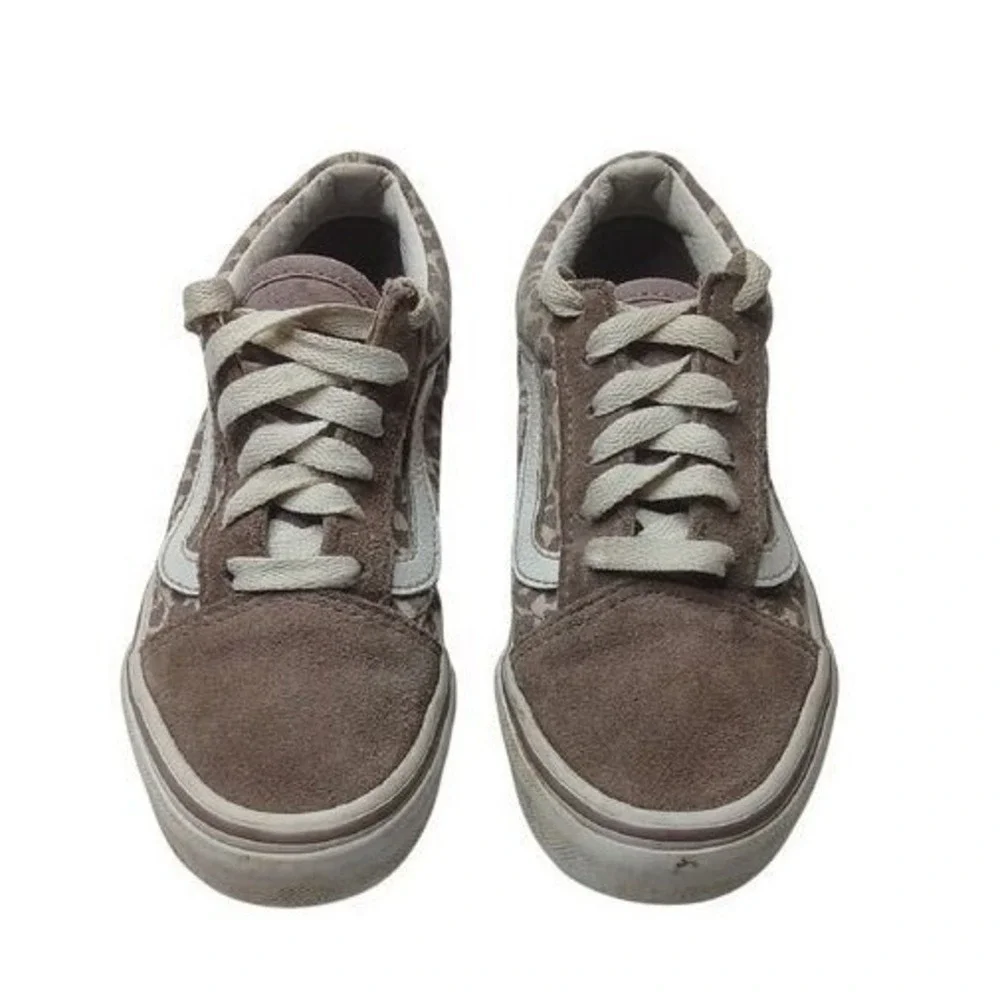 Vans‎ Kids Old Skool Leopard Accent Sneakers - Taupe